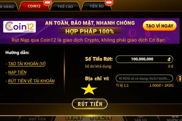 Hướng dẫn rút tiền 23win